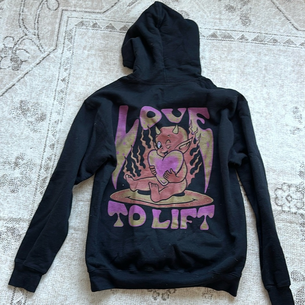 Muscle hoodie love to lift black sweatshirt hoodie